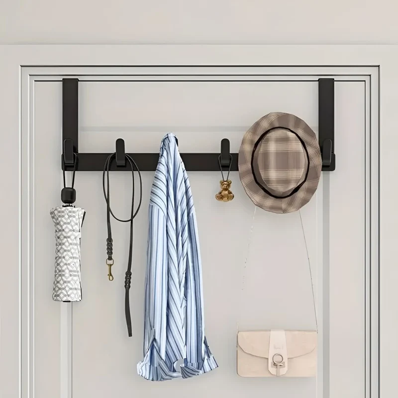 DoorEase™ | Türgarderobe aus Edelstahl mit 5 Haken ohne Bohren