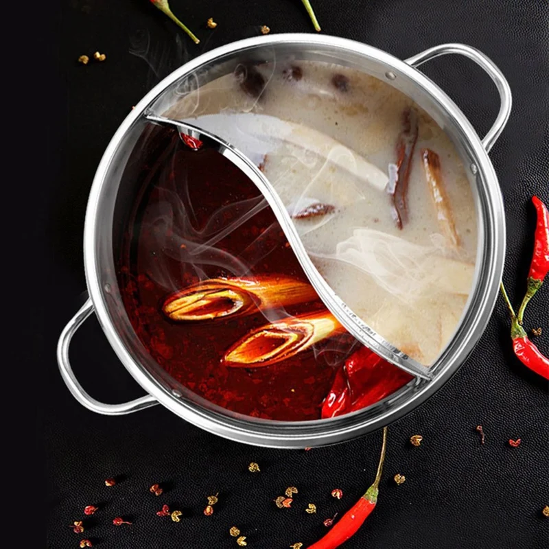 Skanto | Hot Pot mit zwei Fächern aus Edelstahl