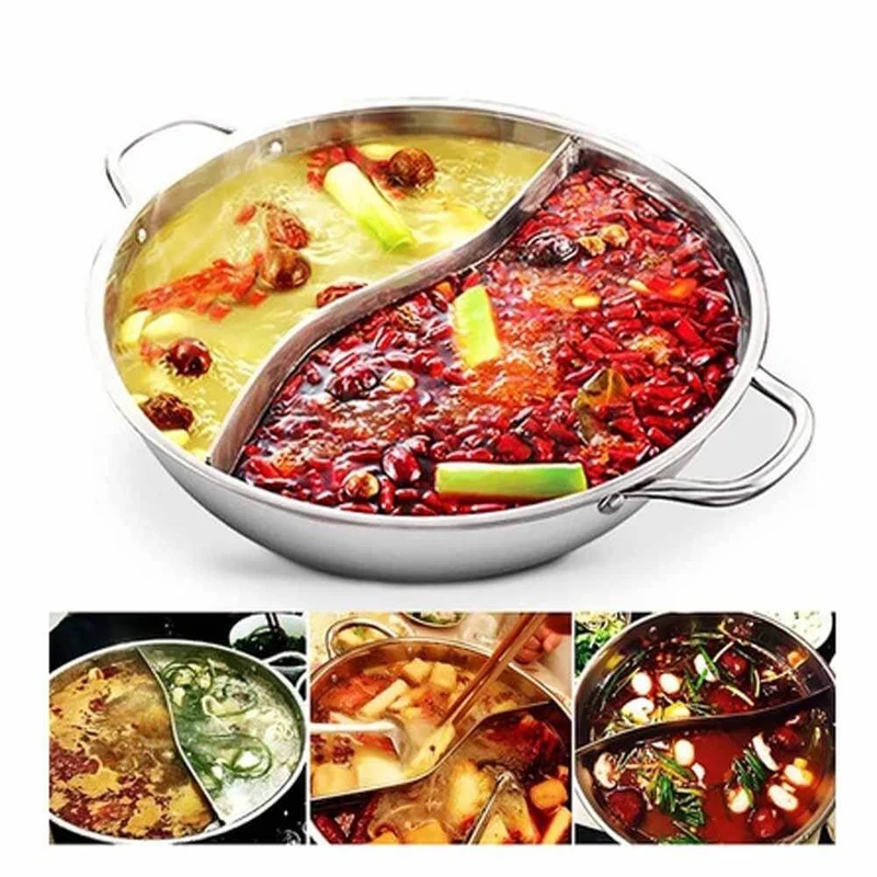 Skanto | Hot Pot mit zwei Fächern aus Edelstahl