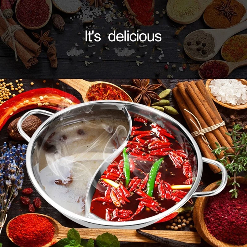 Skanto | Hot Pot mit zwei Fächern aus Edelstahl