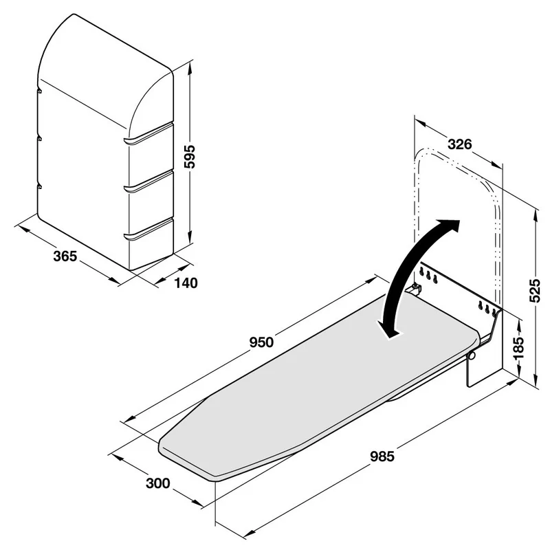Ironfix Wall Mounted Ironing Board