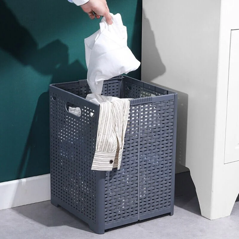 FoldBasket™ | Faltbarer Wäschekorb mit Tragegriffen