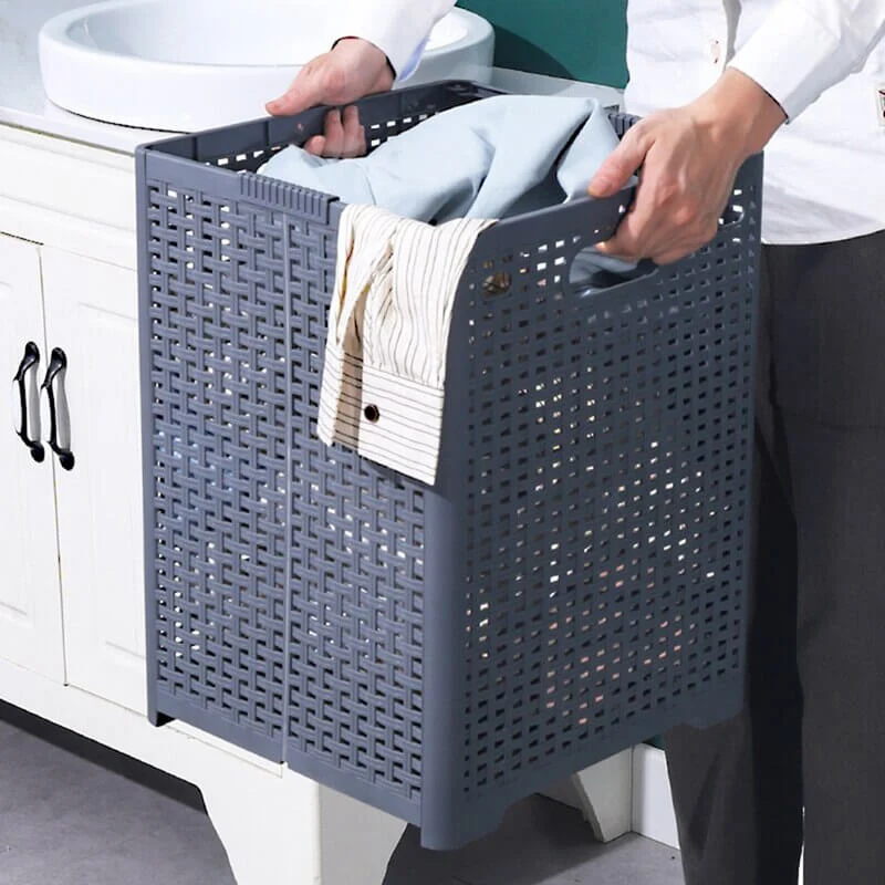 FoldBasket™ | Faltbarer Wäschekorb mit Tragegriffen