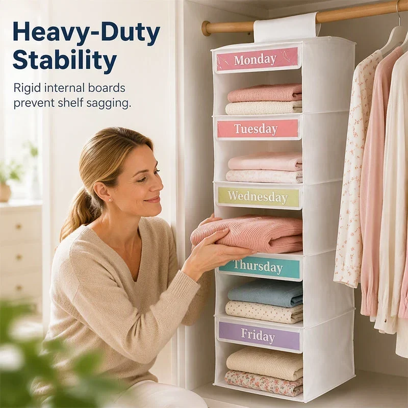 ClarityNest™ | 5-Fächer Hänge-Organizer für den Kleiderschrank