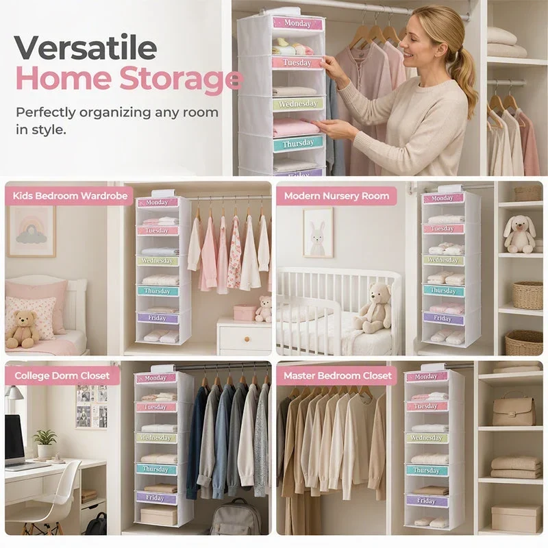 ClarityNest™ | 5-Fächer Hänge-Organizer für den Kleiderschrank