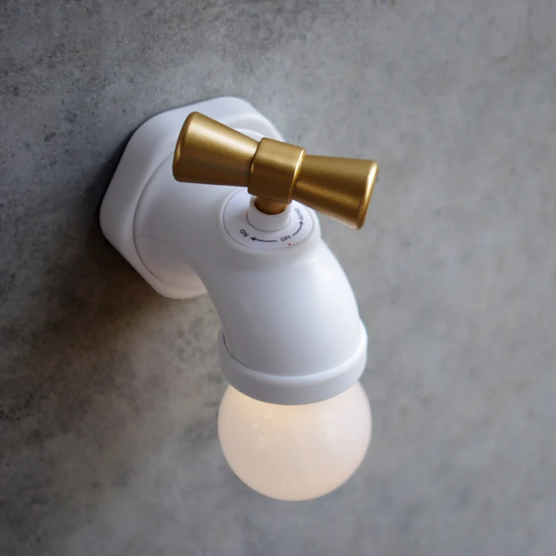 Skanto | Moderne kreative Wasserhahn ABS PC USB LED Nachtlicht Wandlampe