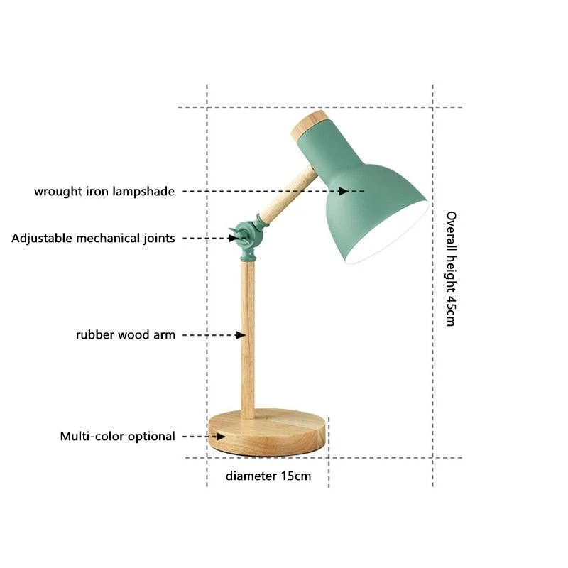 Skanto | Nordische Schreibtischlampe aus Holz