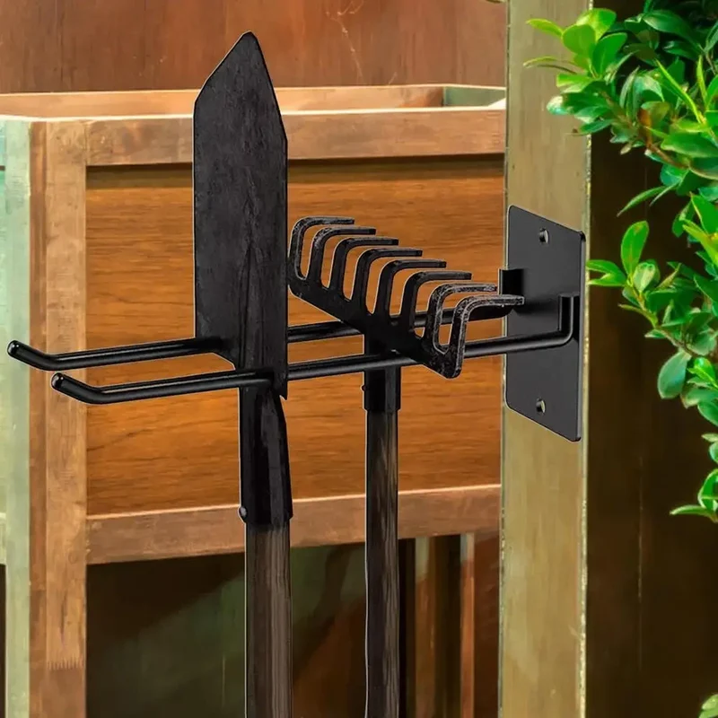ToolHold™ | Wandmontierter Gerätehalter aus Kohlenstoffstahl mit rutschfesten Haken