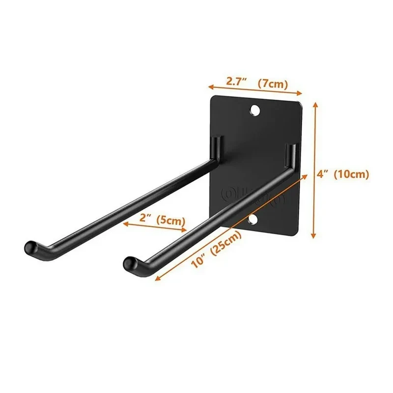 ToolHold™ | Wandmontierter Gerätehalter aus Kohlenstoffstahl mit rutschfesten Haken
