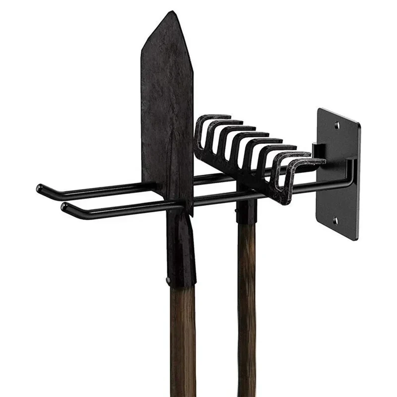 ToolHold™ | Wandmontierter Gerätehalter aus Kohlenstoffstahl mit rutschfesten Haken
