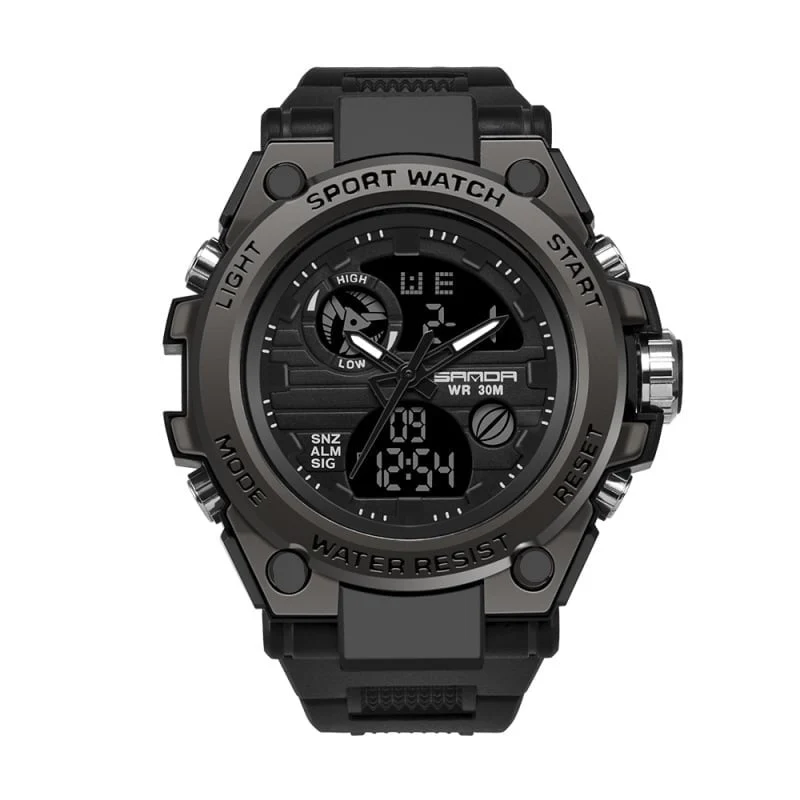 Skanto | Sportliche Multifunktions-Herrenarmbanduhr mit Dual-Display-Modus, wasserdicht und leuchtend
