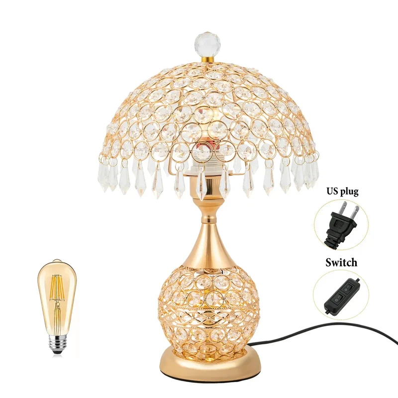 Skanto | Moderne Kristall-Luxus-Dekor-Nachttischlampe