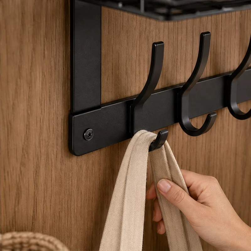 DoorStore™ | Türregal mit Aufbewahrungskorb und Haken