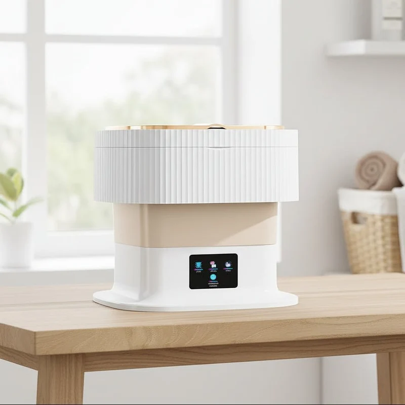 WashFold™ | Faltbare 11L Mini-Waschmaschine mit Ultraschallreinigung