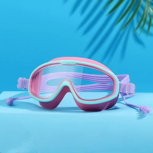 Skanto | HD-Schwimmbrille für Kinder mit großem Rahmen, wasserdicht und beschlagfrei