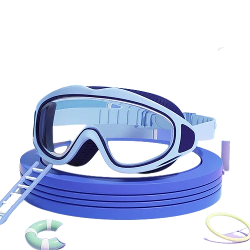 Skanto | HD-Schwimmbrille für Kinder mit großem Rahmen, wasserdicht und beschlagfrei