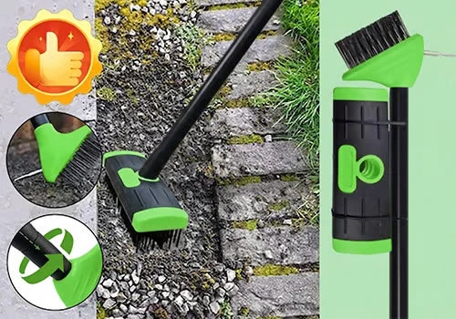 CleanSweep™ | 3-in-1 Unkrautbürsten-Set mit langem Griff