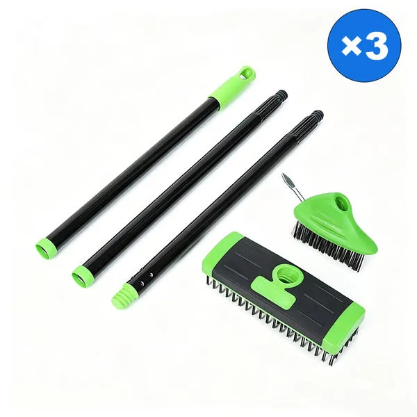 CleanSweep™ | 3-in-1 Unkrautbürsten-Set mit langem Griff