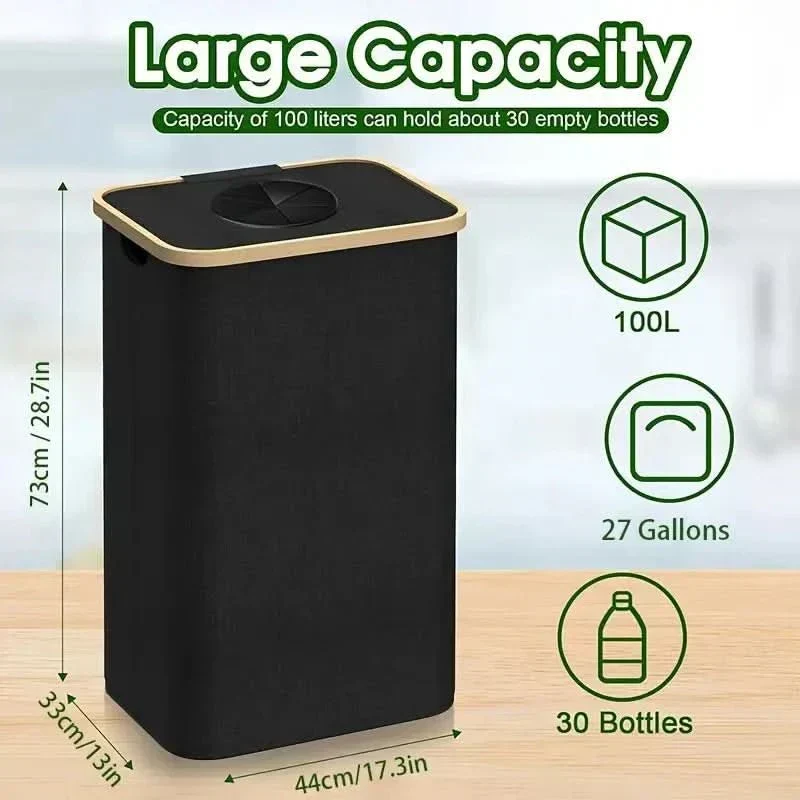 EcoBin™ | Faltbarer 100-Liter-Sammelbehälter für Recycling & Wäsche