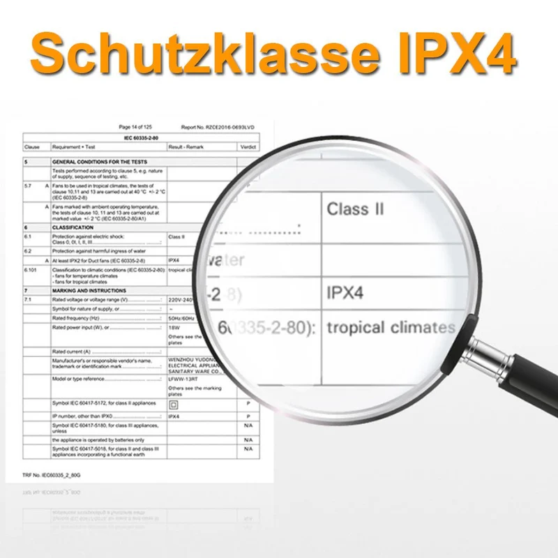Badlüfter mit Feuchtigkeitssensor & Nachlauffunktion – Leise, 100mm, Rückstauklappe, für Bad & Küche