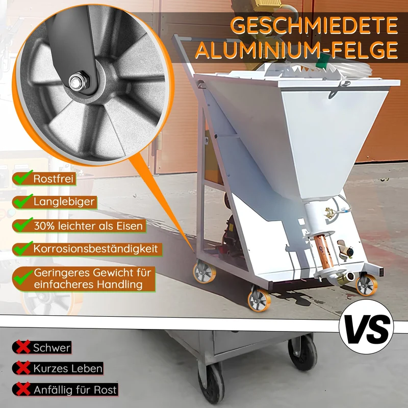 2×125mm Schwerlastrollen mit Bremse – Leise & stabile Lenkrollen für Möbel, Werkstatt & Haushalt