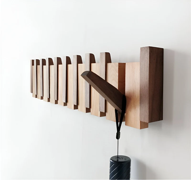 Skanto | RetroHooks - Wandregal aus Holz mit Magnethaken