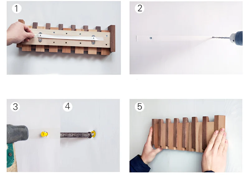 Skanto | RetroHooks - Wandregal aus Holz mit Magnethaken