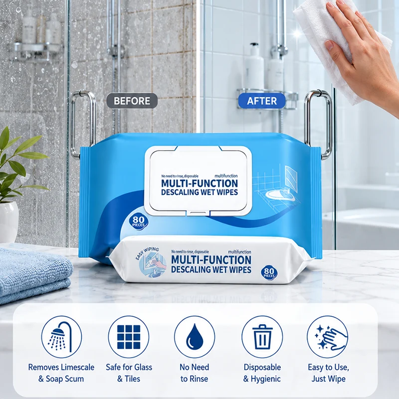 RadianceWipe™ | Badezimmer-Reinigungstücher mit Entkalkungsformel