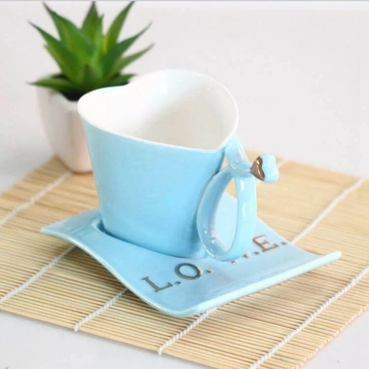 Skanto | Herzförmige Süße Keramik Kaffeetasse