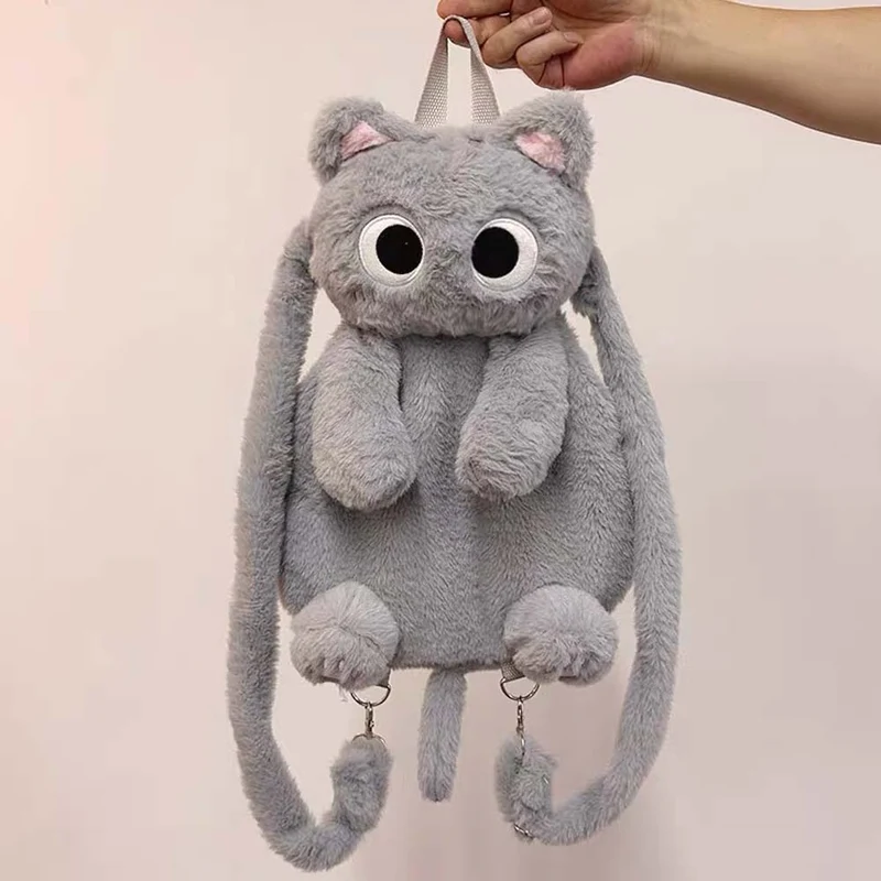Skanto | Süßer Katzen-Plüschrucksack