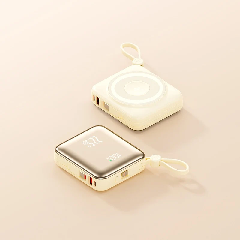 Tragbare kabellose Powerbank mit Smart Charging und LCD-Bildschirm Skanto