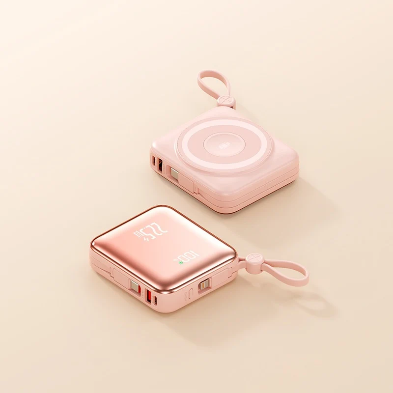 Tragbare kabellose Powerbank mit Smart Charging und LCD-Bildschirm Skanto