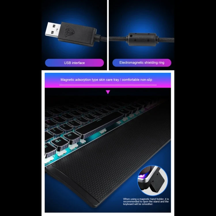 Skanto | AULA F2088 108 Tasten Gemischtlicht Mechanische Brown Switch Kabelgebundene USB Gaming-Tastatur mit Metall-Tastenkappe (Silber)