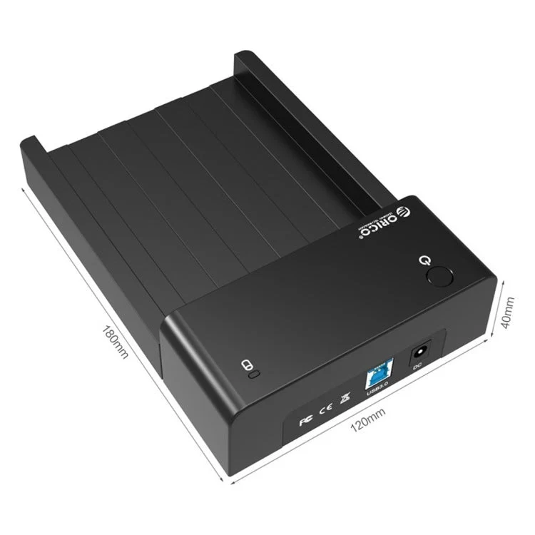 Skanto Skanto | ORICO 6518US3 USB 3.0 Type-B 2.5 / 3.5 Zoll Werkzeuglose HDD-Dockingstation Externes Speichergehäuse Festplattenbox (Schwarz)