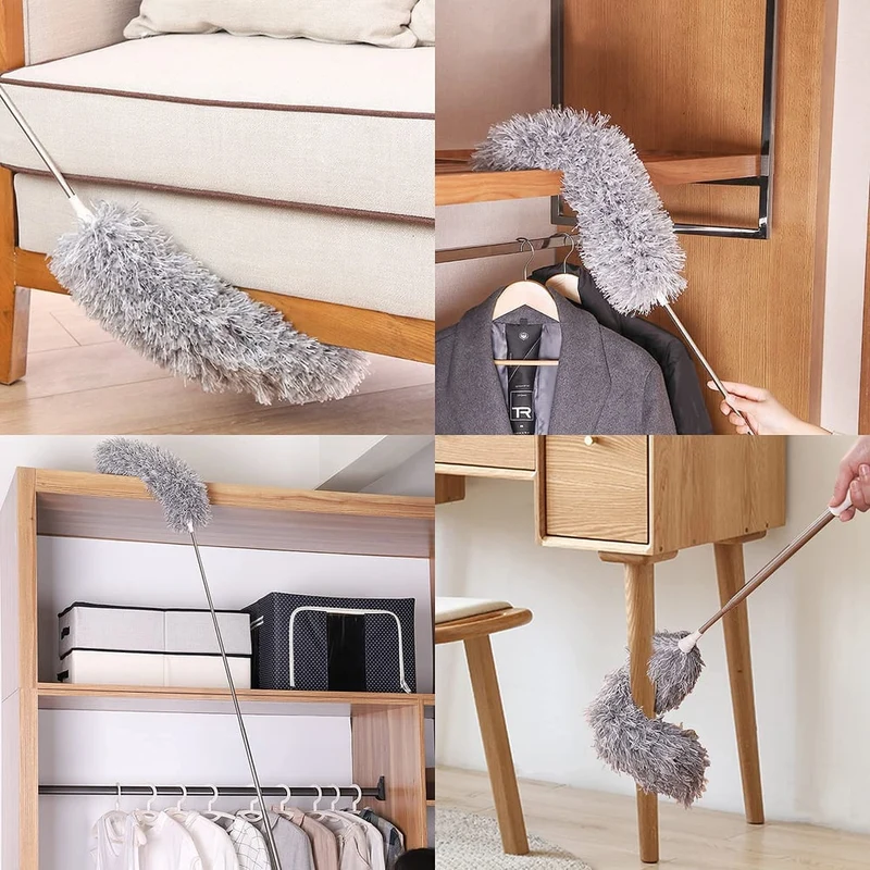 DustReach™ | Ausziehbarer Mikrofaser-Staubwedel mit Teleskopstange