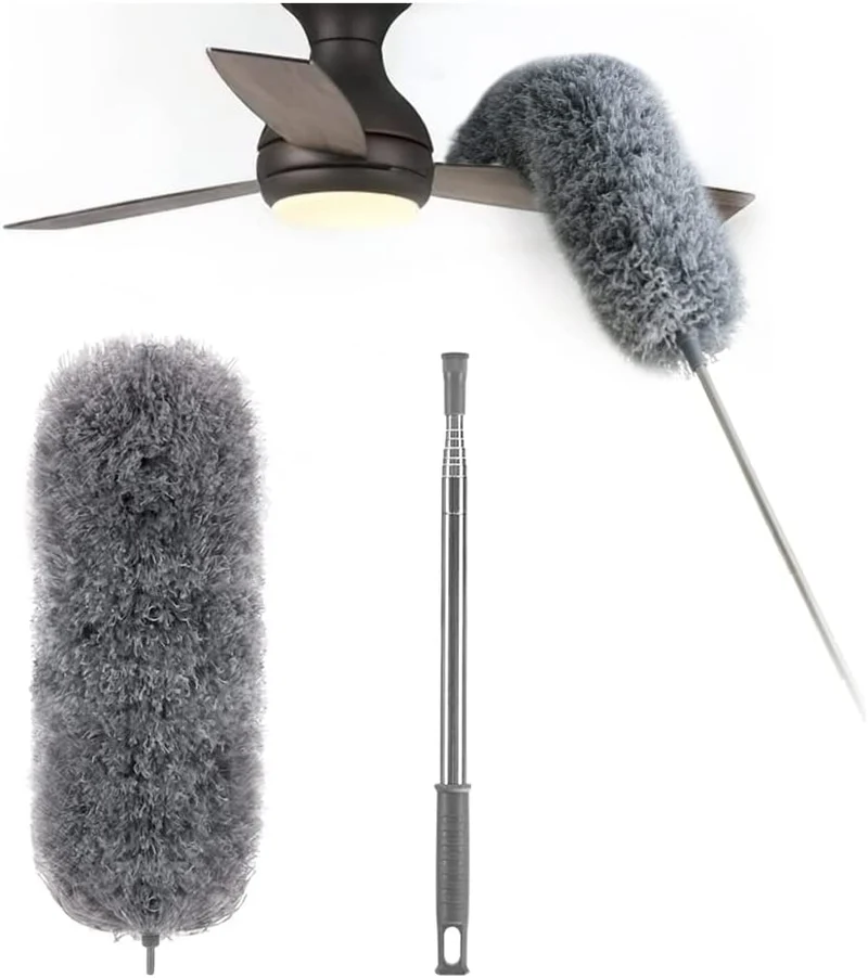 DustReach™ | Ausziehbarer Mikrofaser-Staubwedel mit Teleskopstange