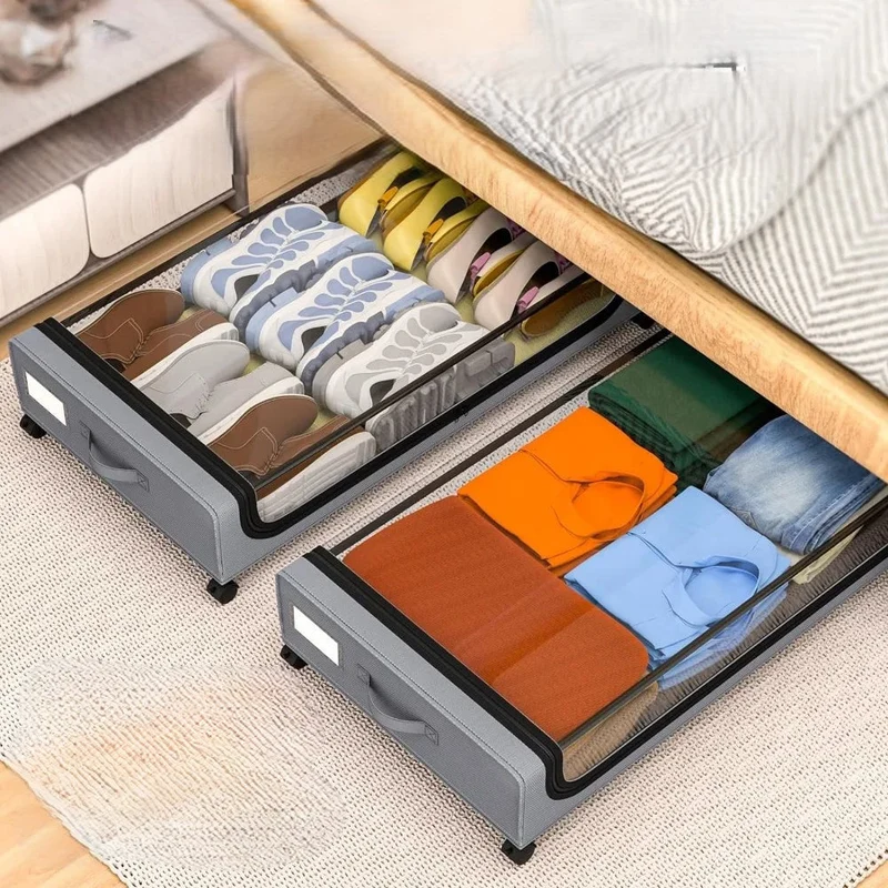 SpaceRoll™ | Unterbett-Aufbewahrungsbox mit Rollen