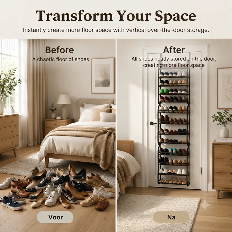 DoorShelf™ | Schuhregal zum Einhängen für Türen (Bis zu 36 Paar Schuhe)