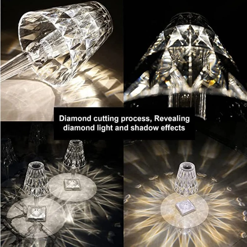 Skanto | CrystaLamp - LED Diamant Kristall Tischlampe