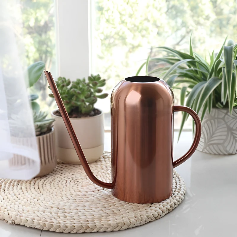 Skanto | Edelstahl Gießkanne - 1,5L Lange Gießkanne für Pflanzen und Blumen