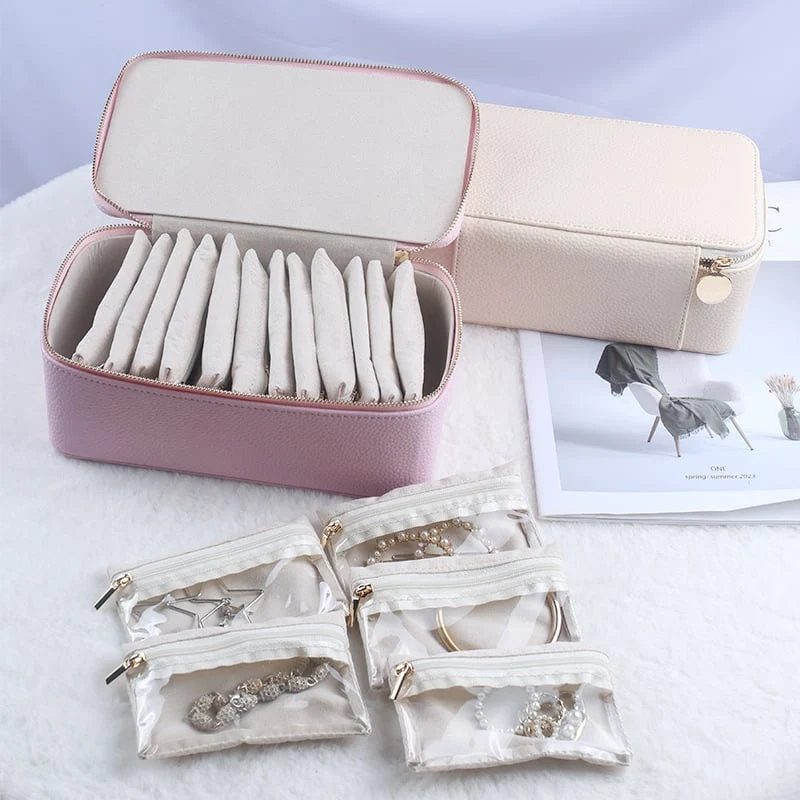 JewelVault™ | Tragbarer Schmuck-Organizer mit Reißverschlusstaschen
