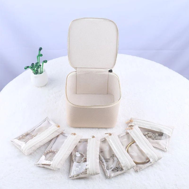 JewelVault™ | Tragbarer Schmuck-Organizer mit Reißverschlusstaschen