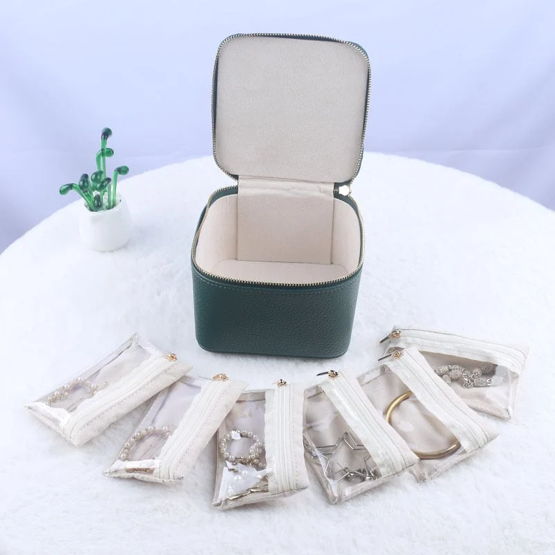 JewelVault™ | Tragbarer Schmuck-Organizer mit Reißverschlusstaschen