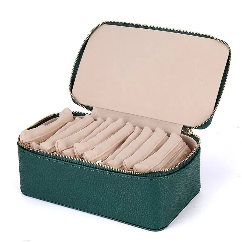 JewelVault™ | Tragbarer Schmuck-Organizer mit Reißverschlusstaschen
