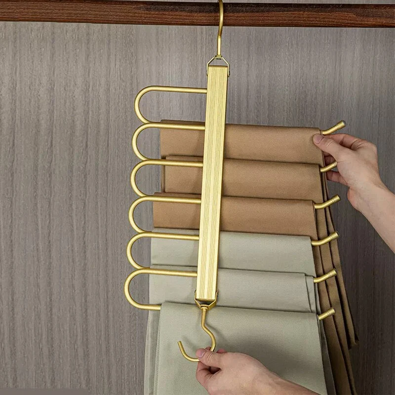 Gardudu™ | Platzsparender Aluminium-Hosenbügel für bis zu 6 Hosen