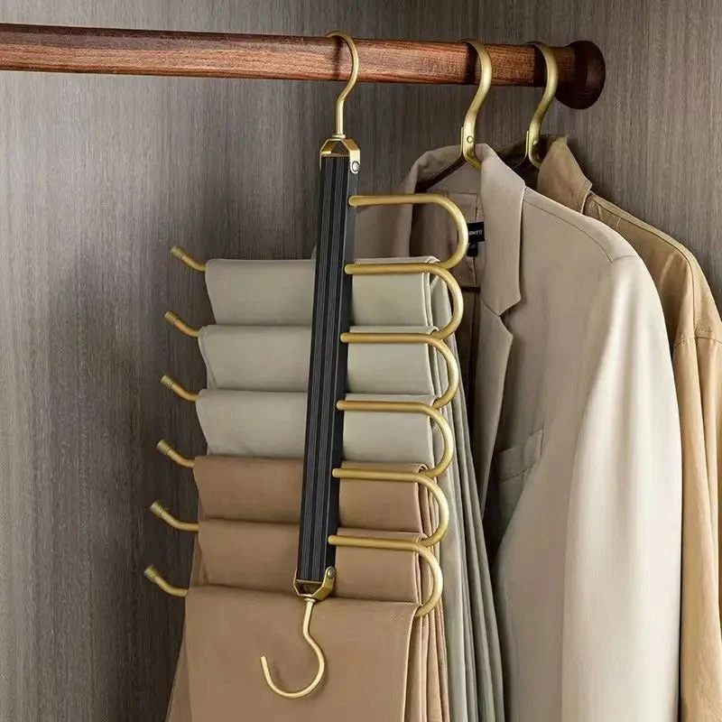 Gardudu™ | Platzsparender Aluminium-Hosenbügel für bis zu 6 Hosen