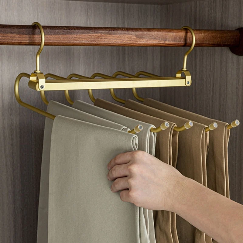 Gardudu™ | Platzsparender Aluminium-Hosenbügel für bis zu 6 Hosen