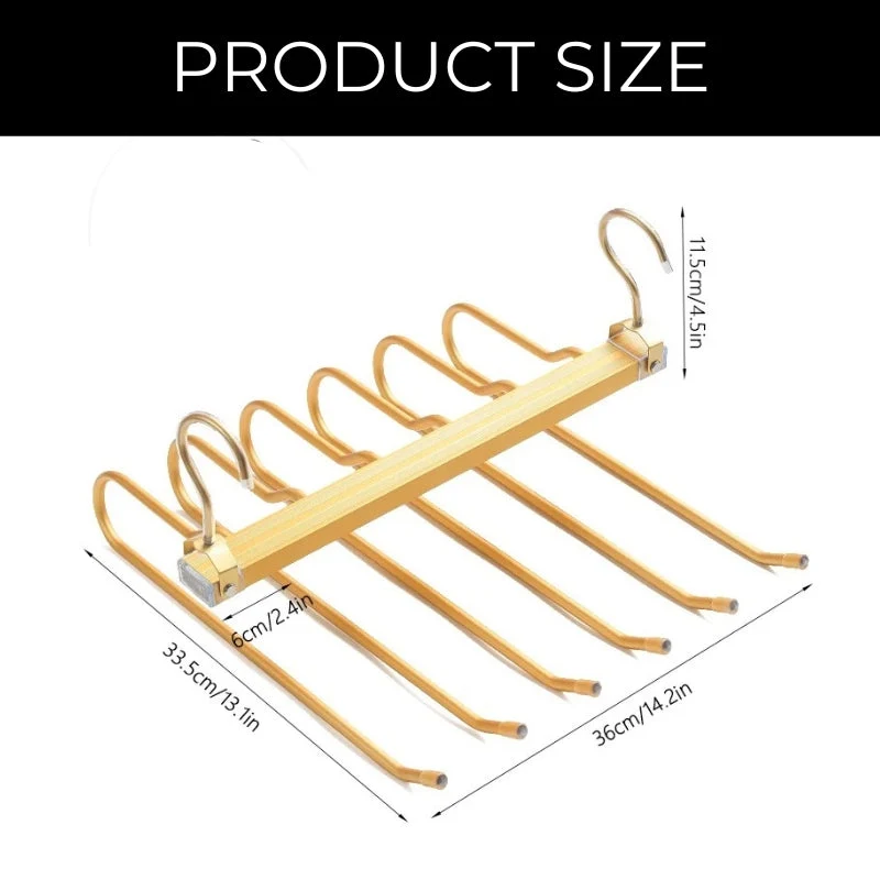 Gardudu™ | Platzsparender Aluminium-Hosenbügel für bis zu 6 Hosen