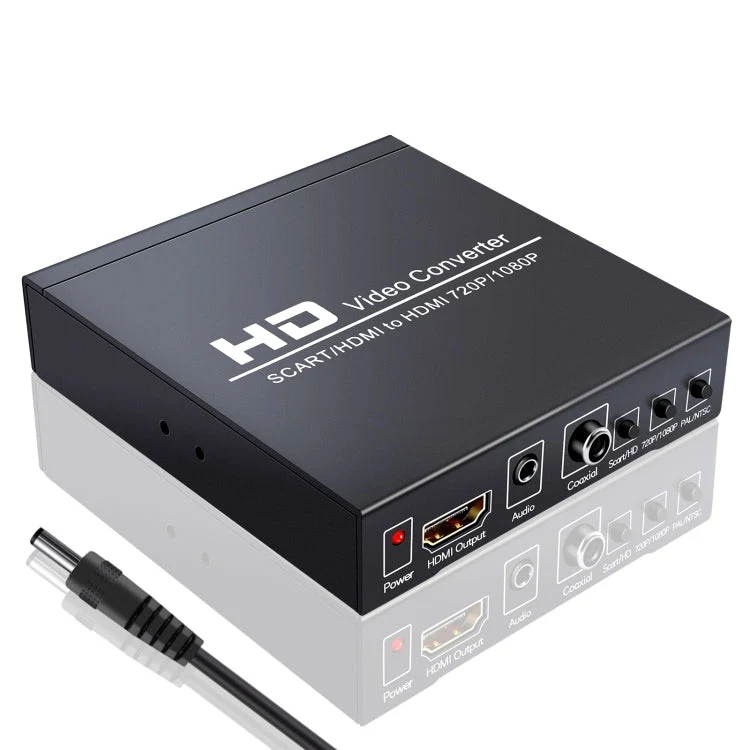 Skanto | NEWKENG NK-8S SCART + HDMI zu HDMI 720P / 1080P HD Video Konverter Adapter Scaler Box