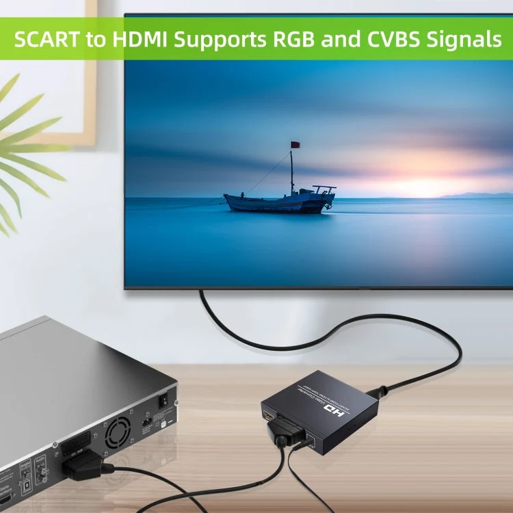 Skanto | NEWKENG NK-8S SCART + HDMI zu HDMI 720P / 1080P HD Video Konverter Adapter Scaler Box
